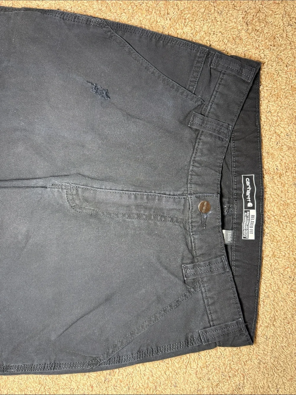 Carhartt Black Straight-Leg Casual Pants